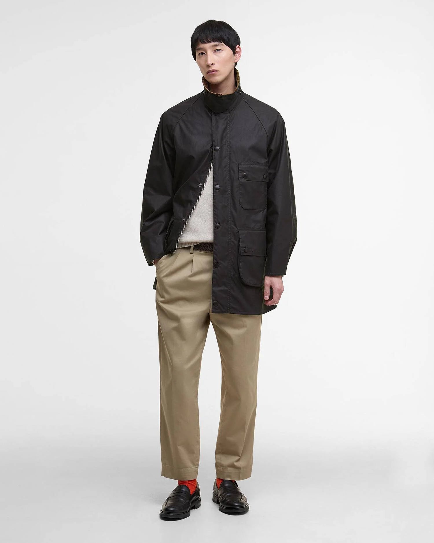 Barbour OS Solway Wax Jacket Sage