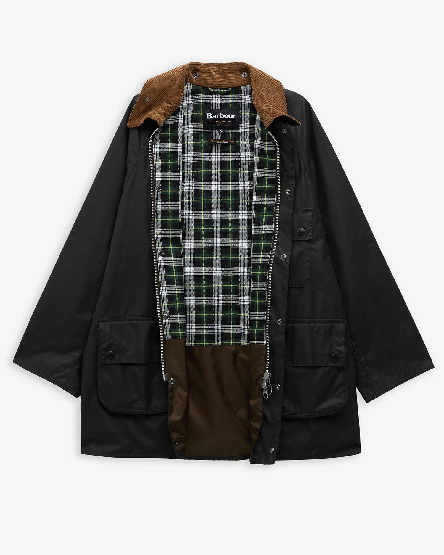 Barbour OS Solway Wax Jacket Sage