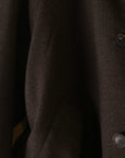Newspeak Oversized Long Coat Thornproof Wool Dark Brown