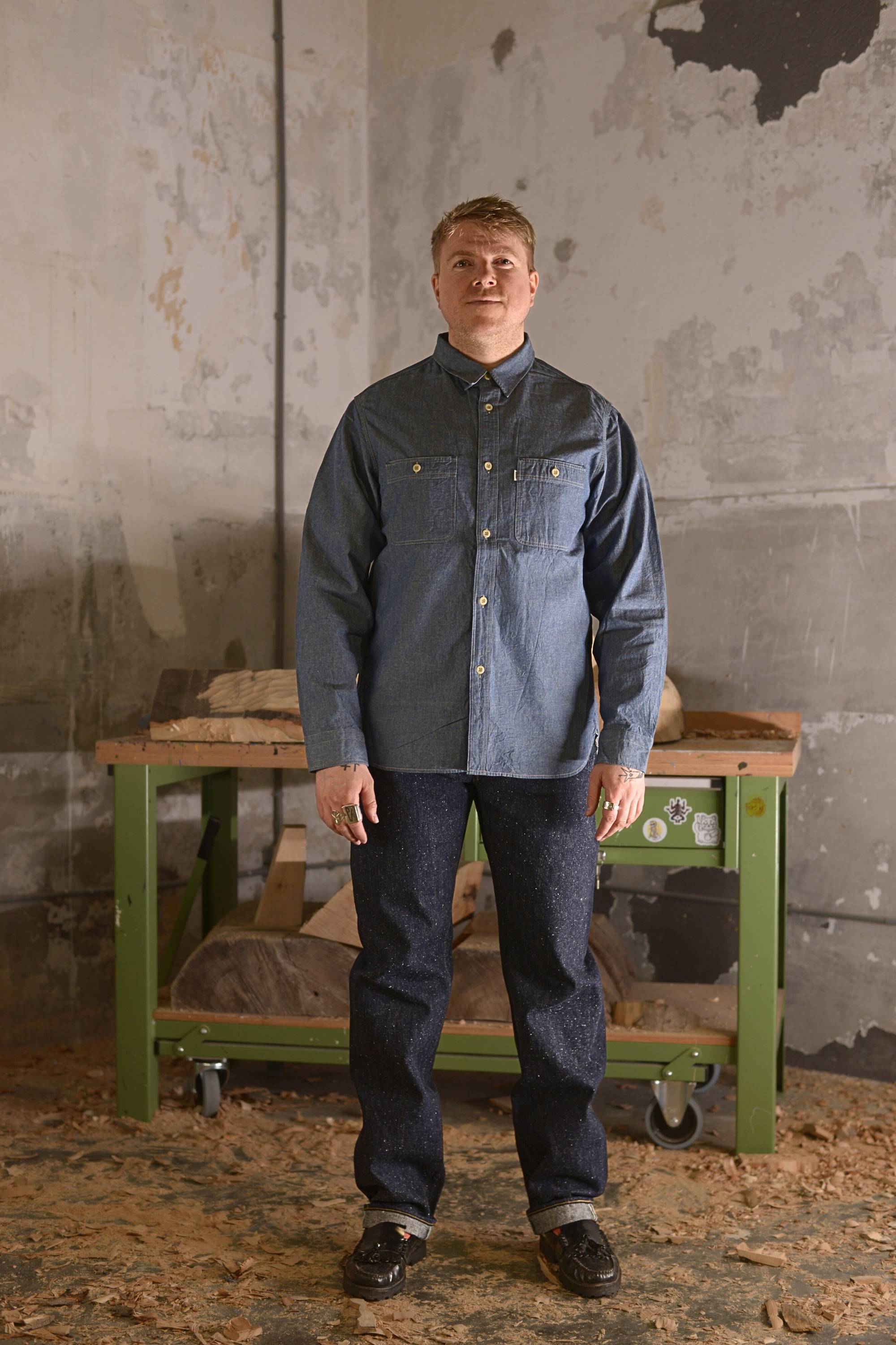 Omoto Denim 5017 High Density Chambray Shirt 5.5oz