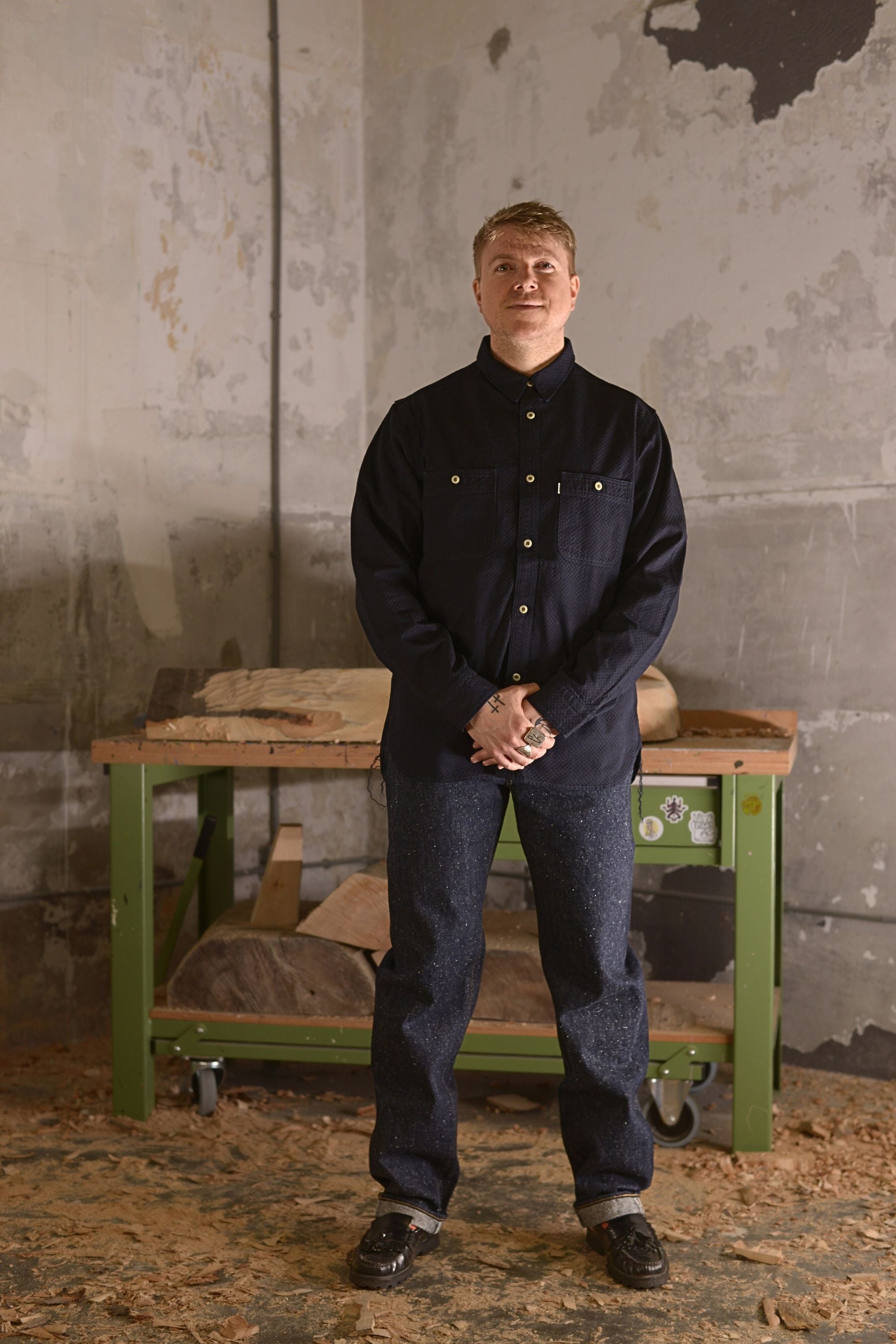 Omoto Denim 5019 Ichimatsu Denim Shirt 8oz.