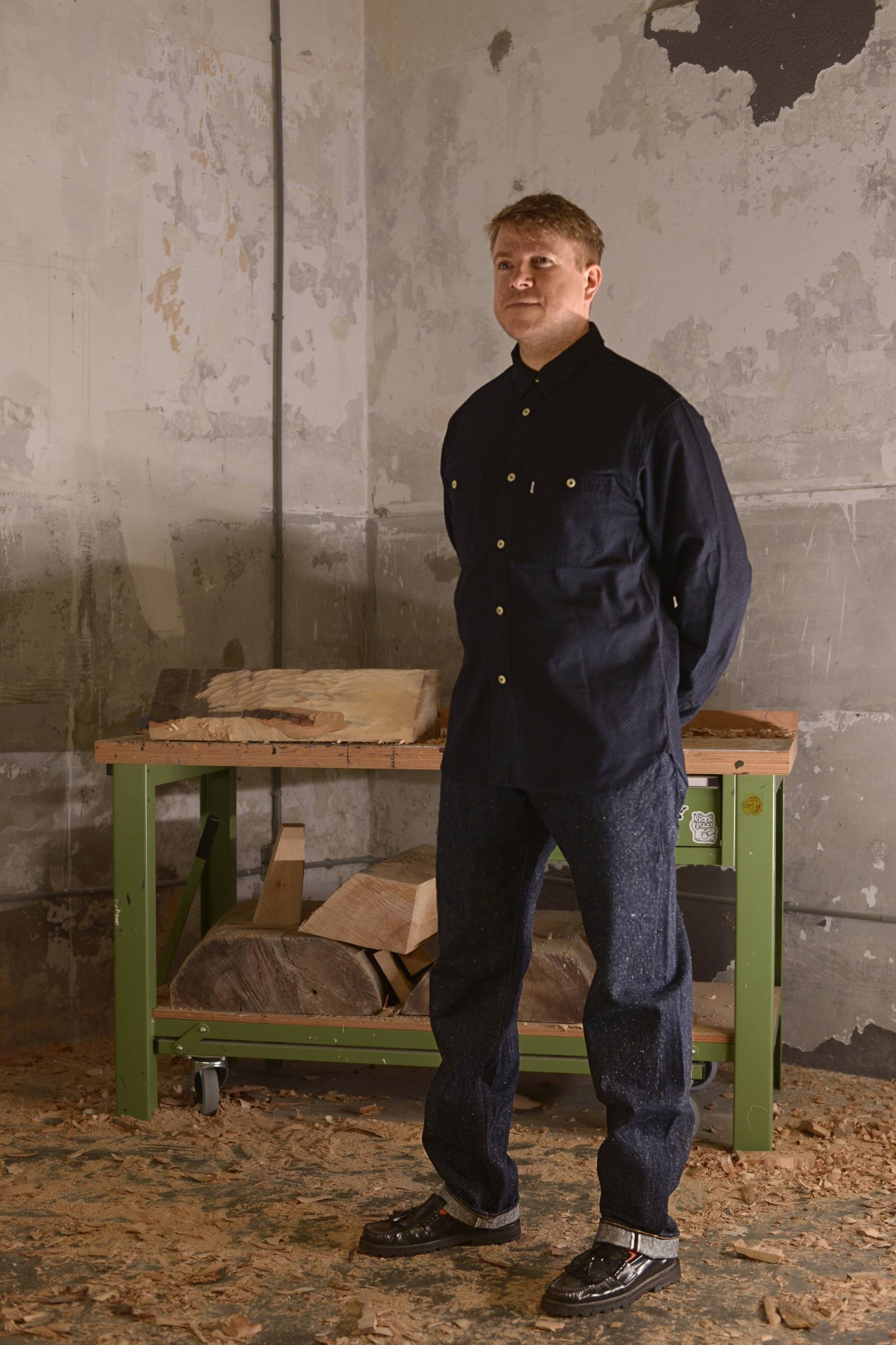 Omoto Denim 5019 Ichimatsu Denim Shirt 8oz.
