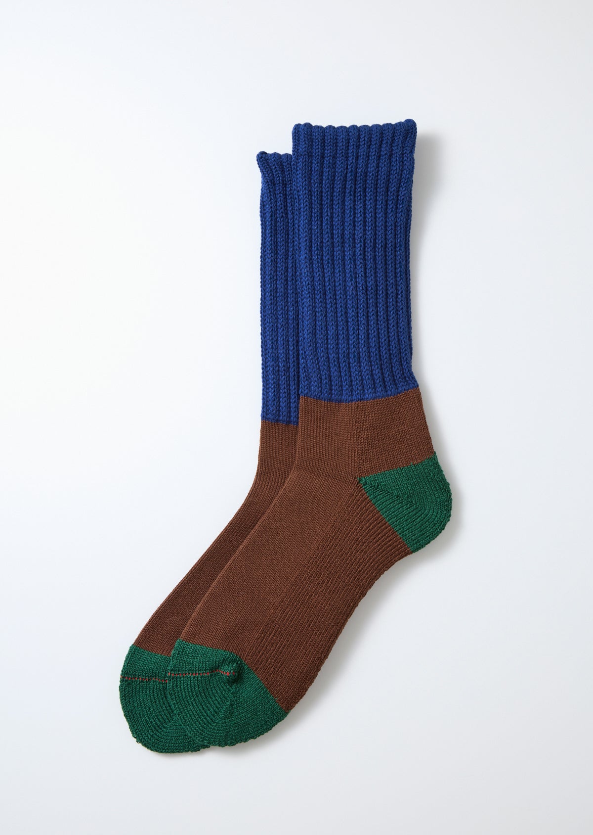ROTOTO SOCKS R1631 BLUE/BROWN