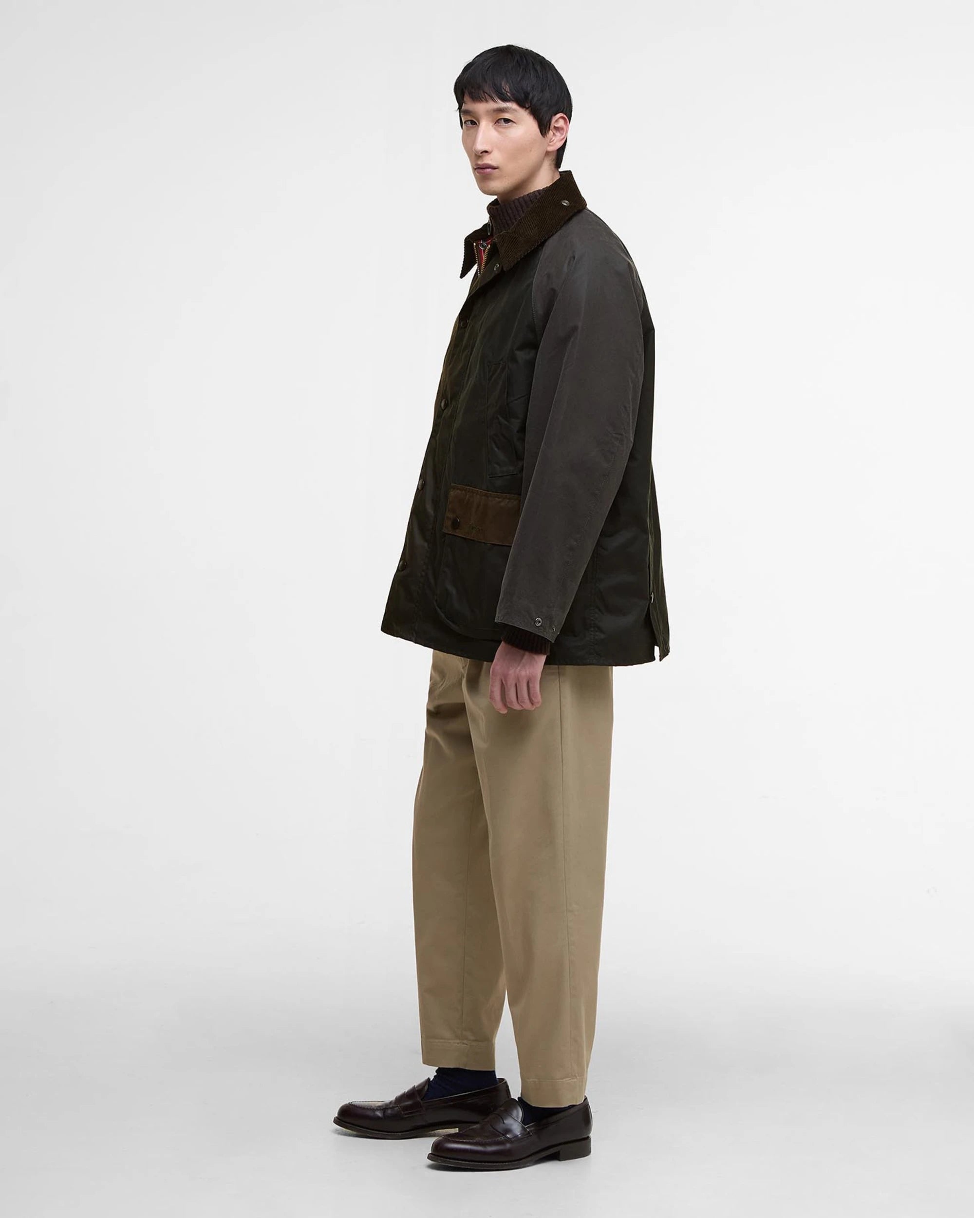 Barbour Oversized Bedale Patchwork Wax Jacket Sage (multi