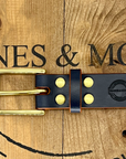 Barnes and Moore Belt Garrison Blue/Brass