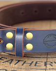 Barnes and Moore Belt Garrison Blue/Brass