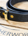 B&M Belt Slim Black/Brass