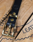 B&M Belt Slim Black/Brass