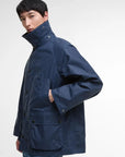 Barbour Oversized Bedale Waxed Jacket Cobalt Blue