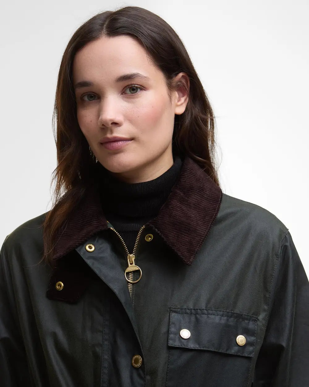 Barbour Women Milda Waxed Trench Coat Fern/Sage/Ancient