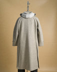 Motiv Mandarin Coat Undyed Wool Gray/Ecru