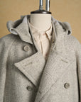 Motiv Mandarin Coat Undyed Wool Gray/Ecru