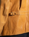Motiv Sidcot Leather Jacket  Straw