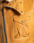 Motiv Sidcot Leather Jacket  Straw