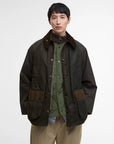 Barbour Oversized Bedale Patchwork Wax Jacket Sage (multi)