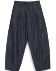 HG Andrew Balloon Trousers Washed Navy Cotton/Linen