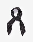 Calmlence Scarf Flower Print Black 90cm x 90cm