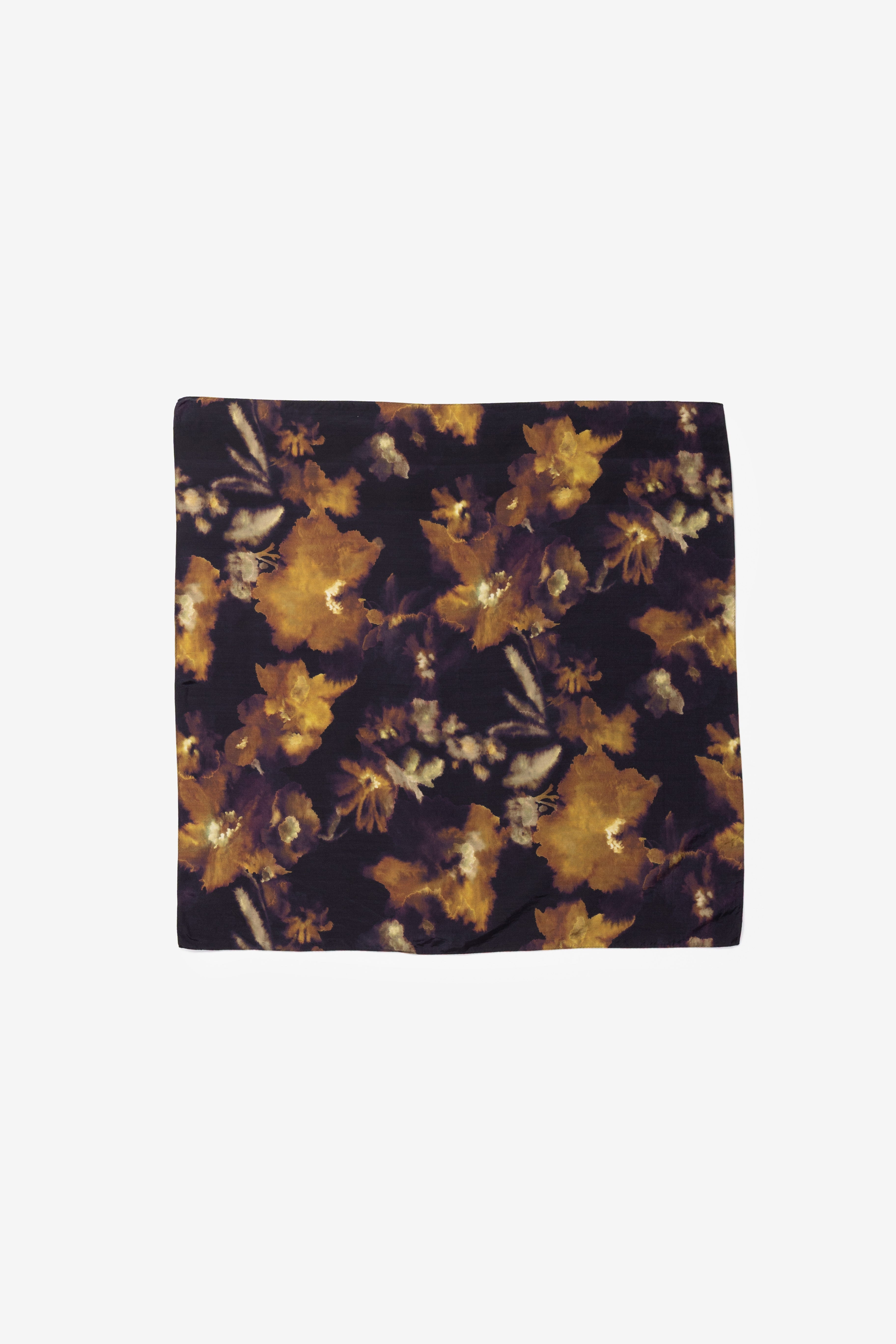 Calmlence Scarf Flower Print Brown 67cm x 67cm – Store Du Nord