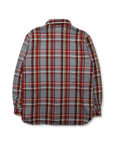 Fullcount Jeans 4094 Original Cotton Check Flannel Work Shirt Gray/Red