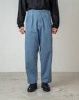 Motiv Pleat Denim Lightweight Herringbone Denim Light Indigo