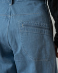 Motiv Pleat Denim Lightweight Herringbone Denim Light Indigo