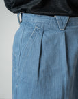 Motiv Pleat Denim Lightweight Herringbone Denim Light Indigo