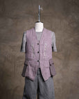 Motiv Wrapped Hunting Vest Heavy Linen Violet