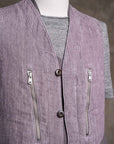 Motiv Wrapped Hunting Vest Heavy Linen Violet