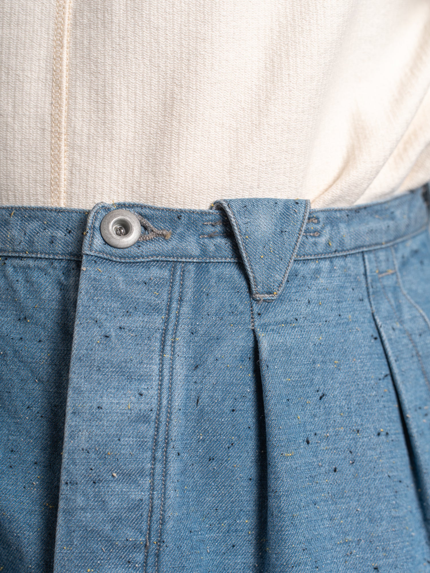 Motiv Pleat Denim Trousers Donegal Denim/Horizon
