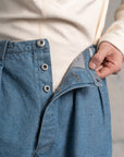 Motiv Pleat Denim Trousers Donegal Denim/Horizon