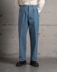 Motiv Pleat Denim Trousers Donegal Denim/Horizon