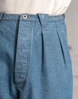 Motiv Pleat Denim Trousers Donegal Denim/Horizon