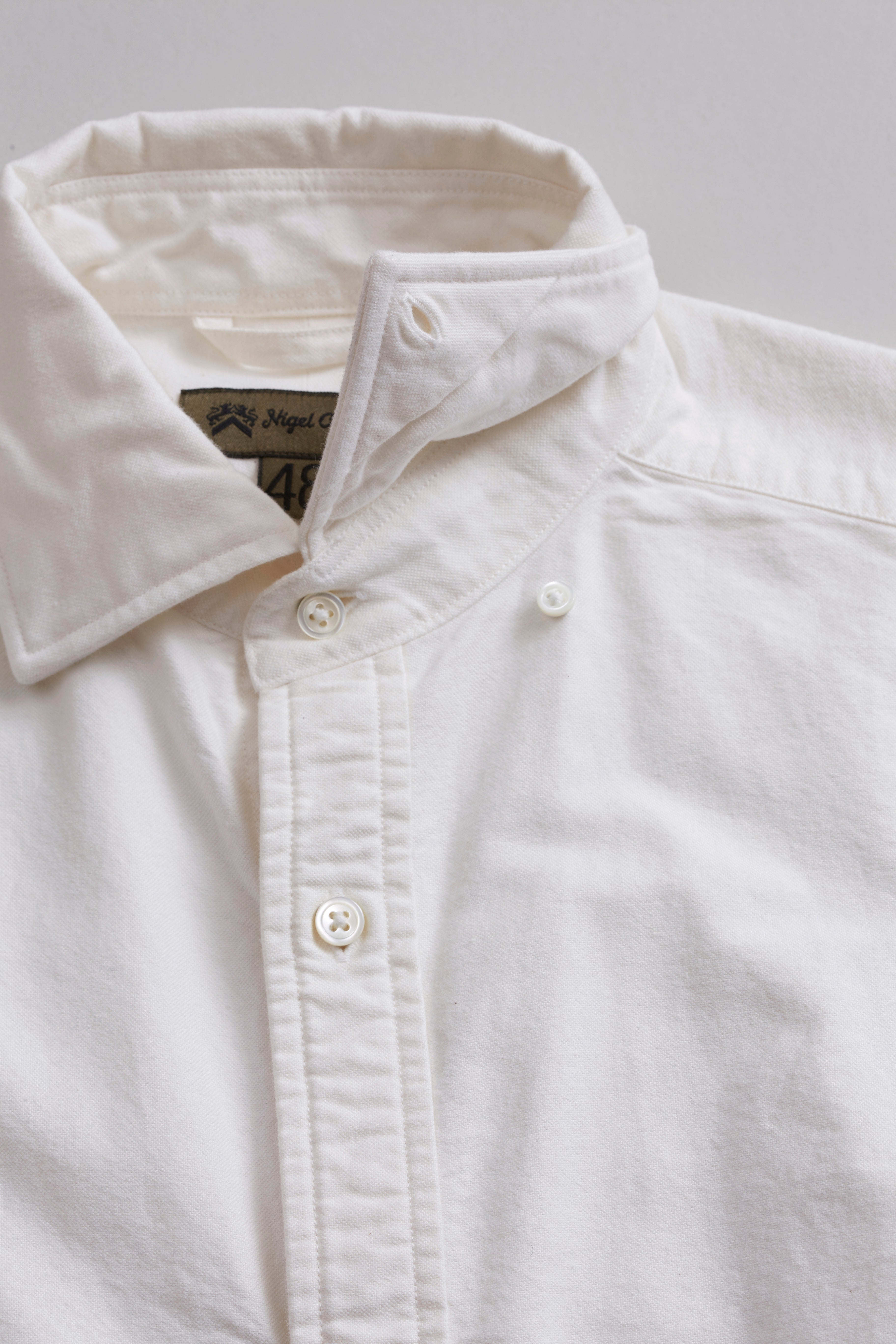 Nigel Cabourn Officers Shirt White – Store Du Nord