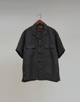 Nigel Cabourn Open Collar Shirt Charcoal