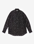 Calmlence Regular Collar Shirt Black Print