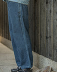 Cottle Mother Sashiko Pants Washed Indigo