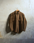 Evan Kinori Big Shirt Wool/Cot. Puppytooth Brown