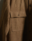 Evan Kinori Big Shirt Wool/Cot. Puppytooth Brown