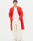 HG Morten Long Coat Waxed Orange