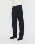 HG Sune Pleated Wide Cut Trousers Dusty Black