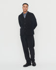 HG Vincent Classic Four Button Workwear Blazer Dusty Black