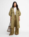 Barbour Women Layla Showerproof Trench Coat Olive