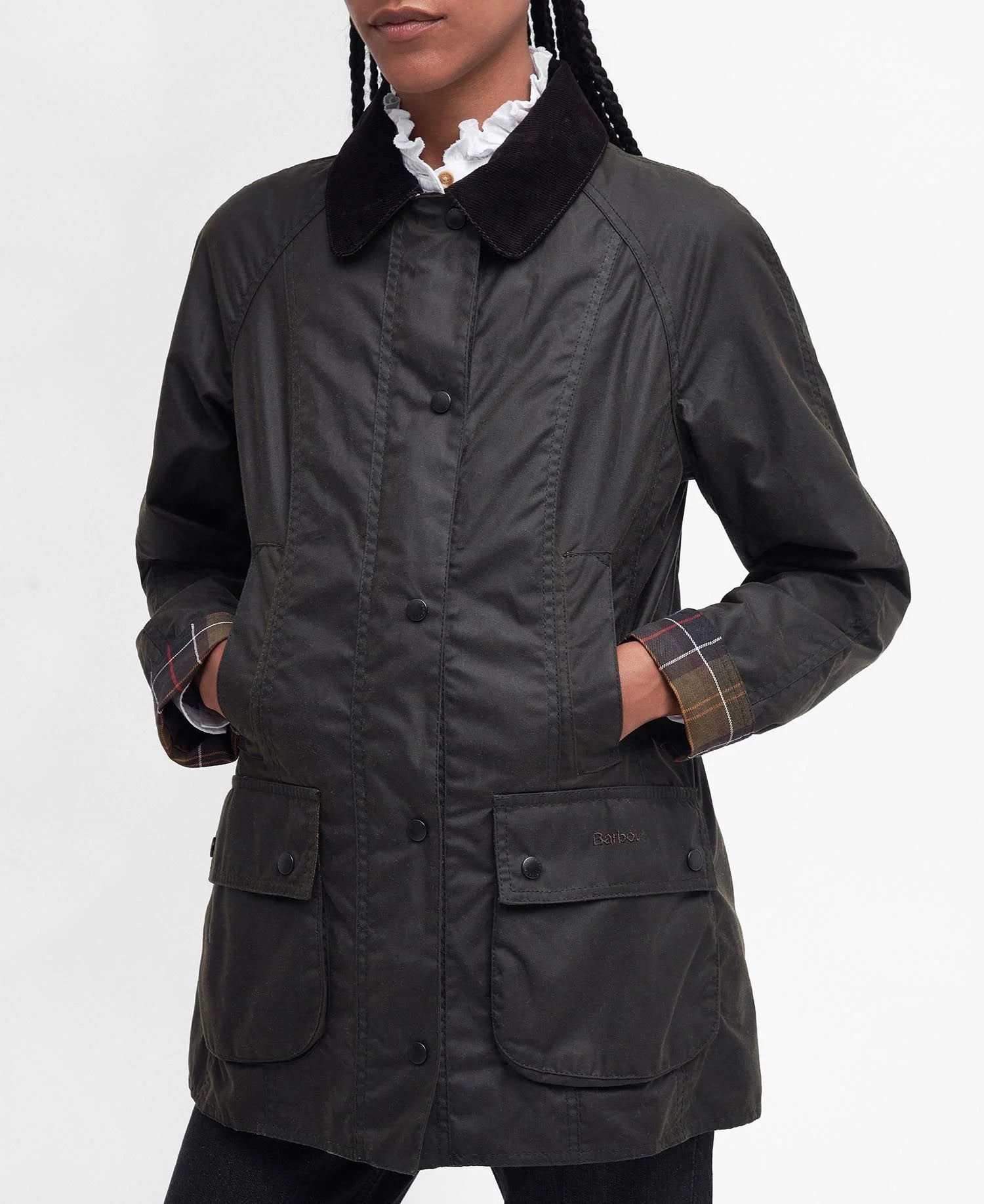 Barbour Women Beadnell Wax Olive