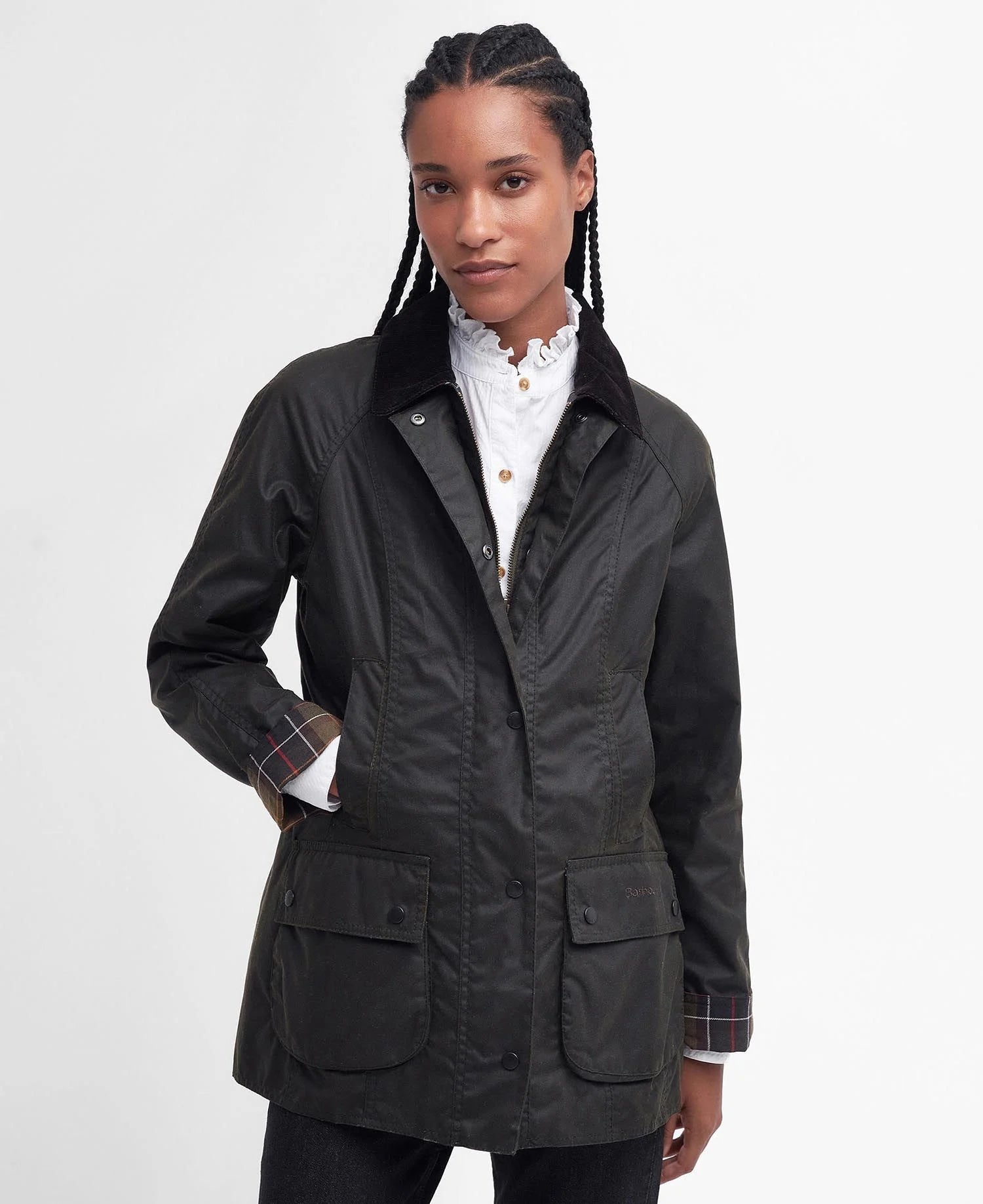 Barbour Women Beadnell Wax Olive