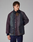Barbour x Paul Smith Striped Oversized Bedale Wax Jacket