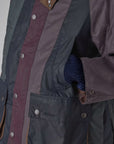 Barbour x Paul Smith Striped Oversized Bedale Wax Jacket