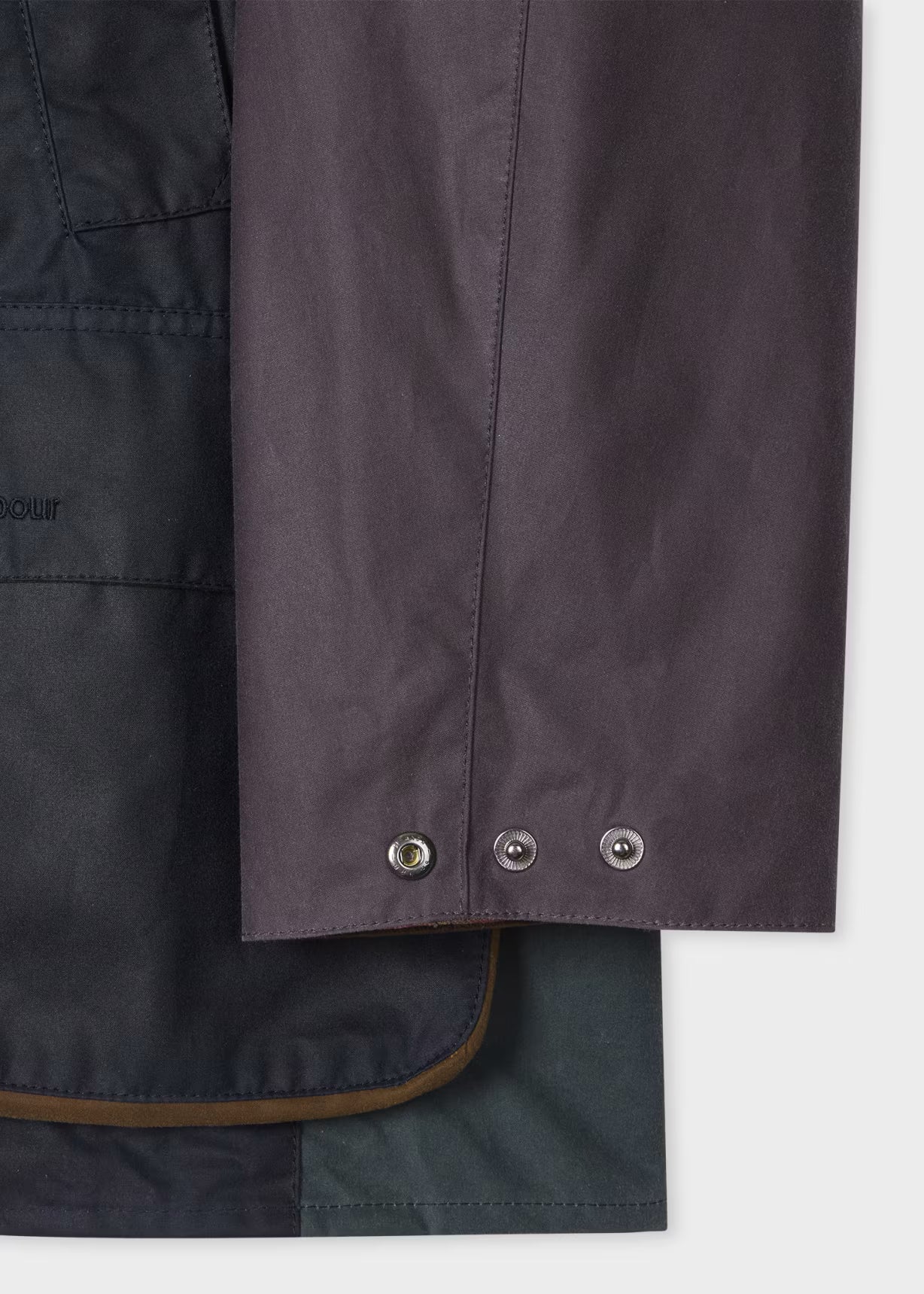 Barbour x Paul Smith Striped Oversized Bedale Wax Jacket