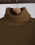 Nigel Cabourn Turtleneck Waffle Green