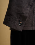 Motiv Relaxed Zoot Jacket Lin/Silk/Wool Charbrown